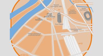 Schéma du quartier Pleyel à St-Denis